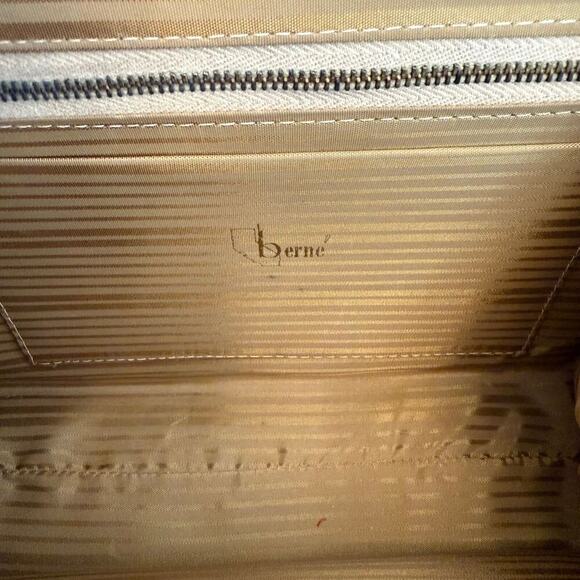 Vintage Berne of California Womens Lizzard Embossed Tan Handbag - Picture 9 of 9